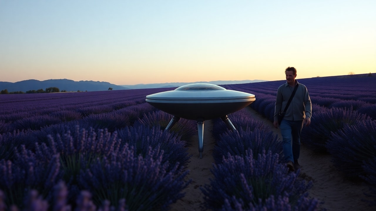 Cinematic archive imagery for Valensole Landing — French Gendarmerie Physical Evidence Report — intelligence record illustration