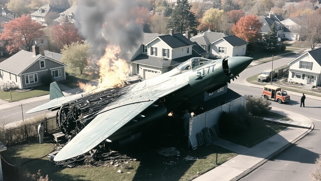 Cinematic archive imagery for Walesville — F-94 Lost Pursuing UAP, 4 Deaths — intelligence record illustration